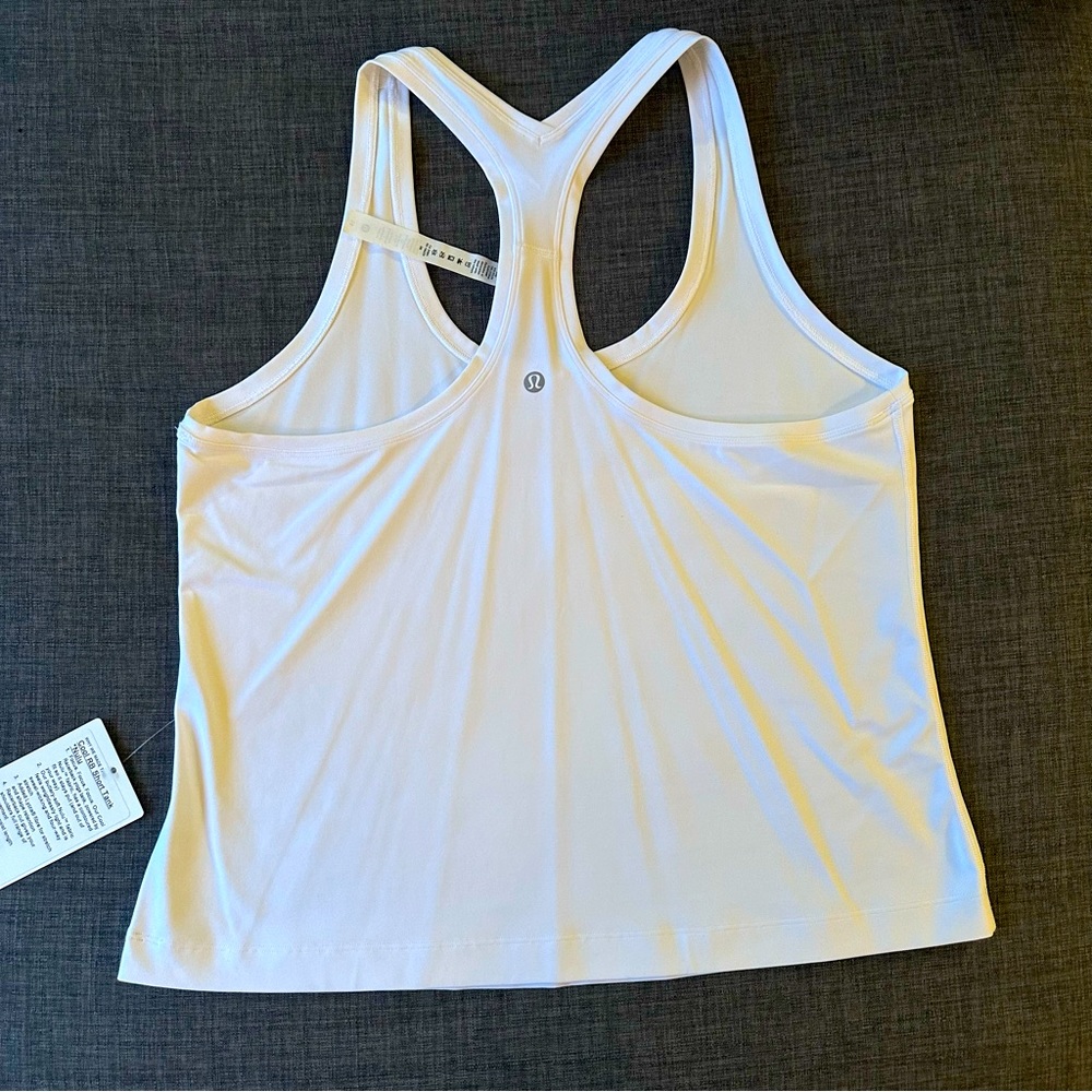NTW Lululemon - Cool Nulu Racerback Short Tank, Color: White, Sz 14